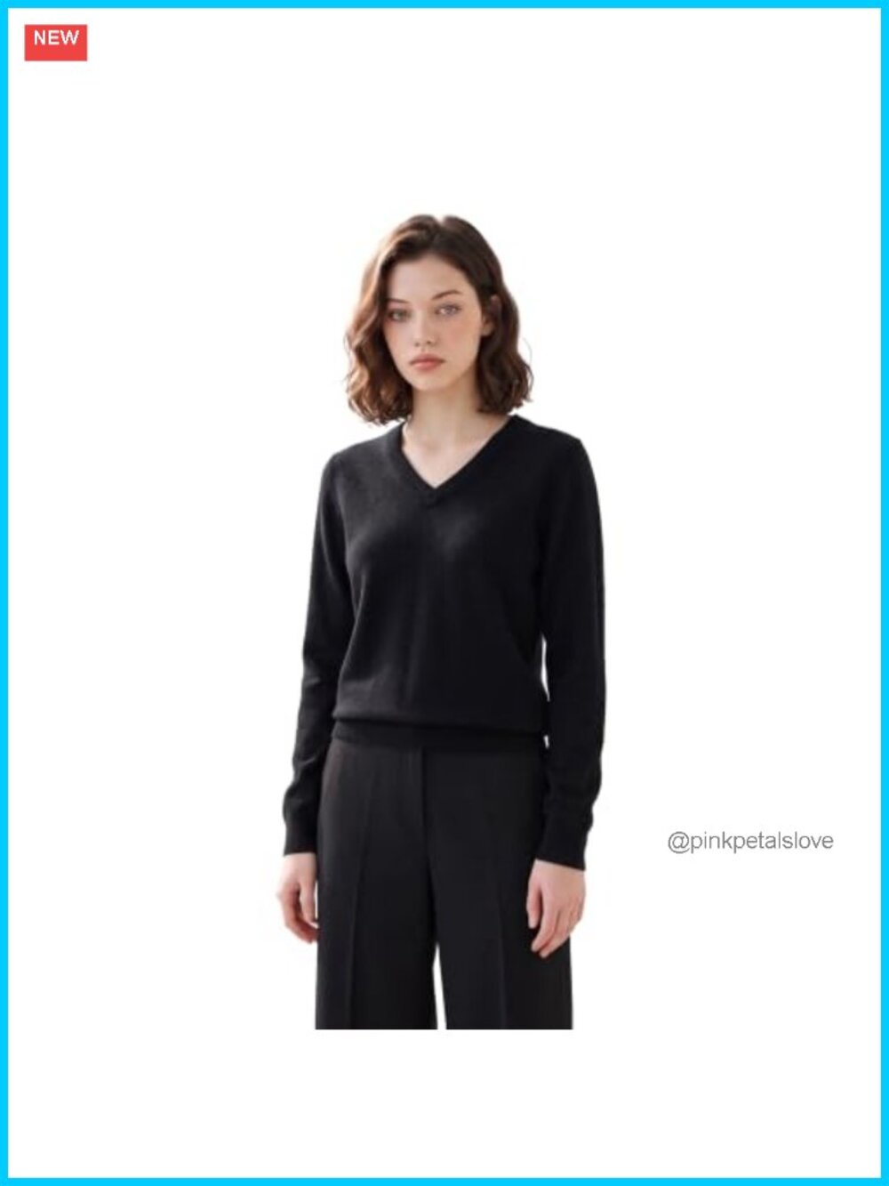 100% Cashmere V-Neck Sweater Warm Lightweight Pullover